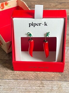 Piper K Red Hot Chili Pepper Earrings 🌶️
